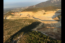 Cava Italcementi limestone quarry in Mazzano in the state Brescia, Italy