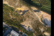 Oblique view of Buco Del Frate in Paitone in the state Brescia, Italy