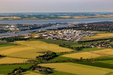 Structures of a field landscape in Westerbuettel in the state Schleswig-Holstein, Germany