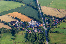 Windmill at Hass Landhandel in Süderhastedt in the state Schleswig Holstein, Germany