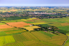From the east in Hemmingstedt in the state Schleswig Holstein, Germany
