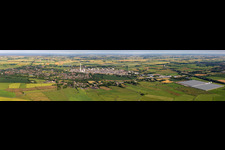 Panoramic perspective of refinery equipment and management systems on the factory premises of the mineral oil producer Heide Refinery GmbH in Hemmingstedt in Schleswig-Holstein. The northernmost refinery in Germany is one of the most modern plants in Europe