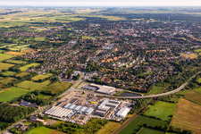 City view on down town in Heide in the state Schleswig-Holstein, Germany