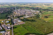 Aerial photograpy of Refinery equipment and management systems on the factory premises of the mineral oil producer Heide Refinery GmbH in Hemmingstedt in Schleswig-Holstein