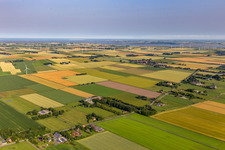 Wind farms off the Eider estuary in Neuenkirchen in the state Schleswig Holstein, Germany