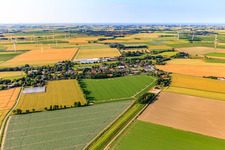 Aerial photograpy of From the north in Schülp in the state Schleswig Holstein, Germany