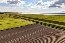 Eider Dam in Wesselburenerkoog in the state Schleswig Holstein, Germany