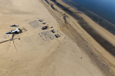 North Sea beach and pier Sankt Peter-Ording in Sankt Peter-Ording in the state Schleswig Holstein, Germany
