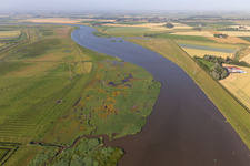 Oldensworter Vorland nature reserve on the Eider in the district Hemmerdeich in Oldenswort in the state Schleswig Holstein, Germany