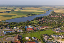 Uelvebüller Straße commercial area in the district Hörn in Friedrichstadt in the state Schleswig Holstein, Germany