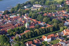Church building of the St. Christophorus in the Old Town- center in Friedrichstadt in the state Schleswig-Holstein, Germany