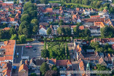 Marketplace in Friedrichstadt in the state Schleswig Holstein, Germany