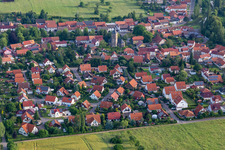 Village view in the district Leina in Georgenthal in the state Thuringia, Germany