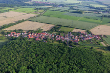 View from the south in the district Weingarten in Hörsel in the state Thuringia, Germany