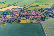 Aerial view of From the south in Eschenbergen in the state Thuringia, Germany
