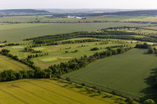 Aerial photograpy of Thuringian Golf Club Drei Gleichen Mühlberg eV in the district Mühlberg in Drei Gleichen in the state Thuringia, Germany