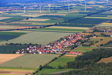 Village view from the east in the district Minderslachen in Kandel in the state Rhineland-Palatinate, Germany