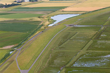 North Sea dam at Heringsand in Wesselburenerkoog in the state Schleswig Holstein, Germany