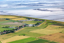 Aerial view of North Sea Camping in Lee in the district Stinteck in Oesterdeichstrich in the state Schleswig Holstein, Germany