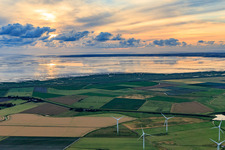 Wind farm Hedwigenkoog of WKN Windkraft Nord GmbH & Co. KG in Hedwigenkoog in the state Schleswig Holstein, Germany