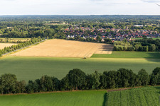 Village view from the north in the district Tungerloh-Pröbsting in Gescher in the state North Rhine-Westphalia, Germany
