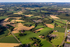 Waldvelen recreation area, family ven der Buss in Velen in the state North Rhine-Westphalia, Germany from the plane