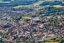 City view with St. Otger's Church in Stadtlohn in the state North Rhine-Westphalia, Germany