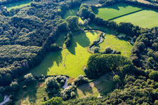 The Berkel River meanders between forests and meadows in the district Hengeler in Stadtlohn in the state North Rhine-Westphalia, Germany