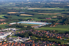 Building complex and grounds of the logistics center Schmitz cargobull in Vreden in the state North Rhine-Westphalia, Germany
