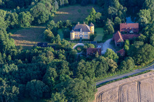 Aerial view of Hotel Schloss Diepenbrock in Bocholt in the state North Rhine-Westphalia, Germany