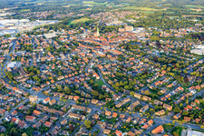City view from the west in Borken in the state North Rhine-Westphalia, Germany