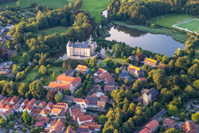 Aerial photograpy of Youth Castle Gemen in the district Gemen in Borken in the state North Rhine-Westphalia, Germany