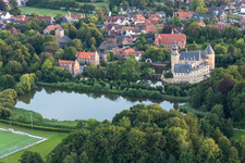 Youth Castle Gemen in the district Gemen in Borken in the state North Rhine-Westphalia, Germany out of the air