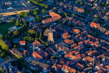 Aerial view of St. Walburga in the district Ramsdorf in Velen in the state North Rhine-Westphalia, Germany