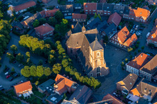 Church building of St. Walburga in the village of in Ramsdorf in the state North Rhine-Westphalia, Germany