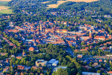 Historic old town from the west in the district Coesfeld-Stadt in Coesfeld in the state North Rhine-Westphalia, Germany