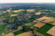Village view from the south in the district Lavesum in Haltern am See in the state North Rhine-Westphalia, Germany