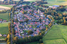 Village view from the south in the district Klein-Reken in Reken in the state North Rhine-Westphalia, Germany