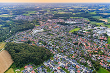 City view from the southeast in the district Velen-Dorf in Velen in the state North Rhine-Westphalia, Germany