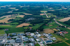 Waldvelen recreation area, family ven der Buss in Velen in the state North Rhine-Westphalia, Germany viewn from the air