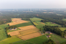 Farms and fields in the district Almsick in Stadtlohn in the state North Rhine-Westphalia, Germany