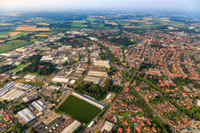 Heeker Straße x Fürstenkämpe from the northeast with au GmbH, Göcke GmbH & Co. KG in Ahaus in the state North Rhine-Westphalia, Germany