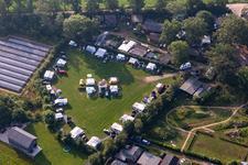 Aerial photograpy of Camping 't Wieskamp in Winterswijk Henxel in the state Gelderland, Netherlands