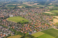 From the north in the district Weseke in Borken in the state North Rhine-Westphalia, Germany
