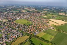 Aerial view of From the north in the district Weseke in Borken in the state North Rhine-Westphalia, Germany