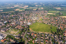View of the town from the northeast in the district Weseke in Borken in the state North Rhine-Westphalia, Germany