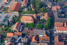 Aerial view of Castle Ramsdorf in the district Ramsdorf in Velen in the state North Rhine-Westphalia, Germany