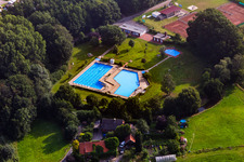 Aerial view of Outdoor pool in Velen in the state North Rhine-Westphalia, Germany
