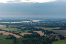 Black Fens, sunrise in Heiden in the state North Rhine-Westphalia, Germany