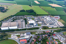 Buildings and production halls on the food manufacturer's premises IGLO GmbH in Reken in the state North Rhine-Westphalia, Germany